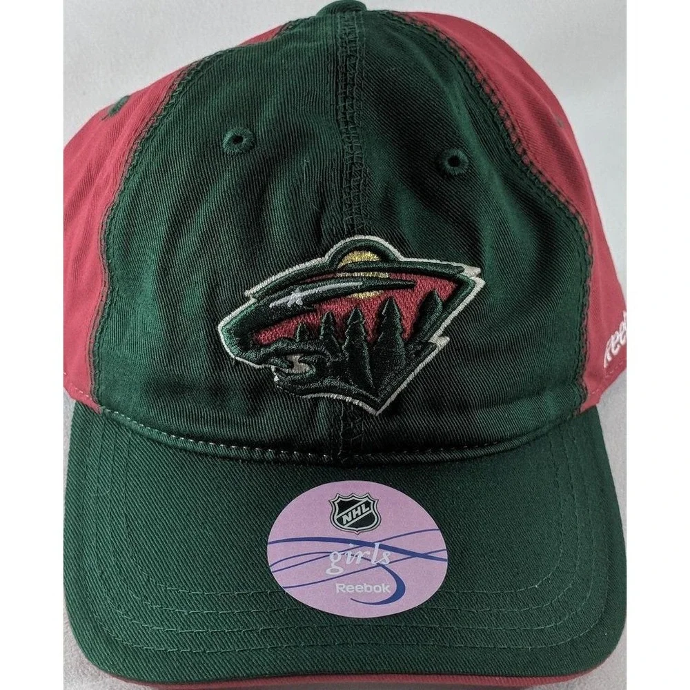 Reebok Girl's Youth OSFA Minnesota Wild Hockey NHL Baseball Hat Cap NEW‎